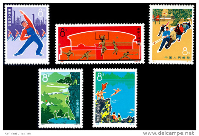 1972, 8 F. Volkssport, 5 Werte Postfrisch, Mi. 180.-, Katalog: 1108/12 **1972, 8 F. Popular Sport, 5 Values... - Other & Unclassified