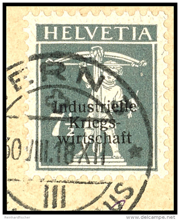 7 1/2 C. Mit D&uuml;nnem Aufdruck Tadellos Gestempelt Auf Briefst&uuml;ck, Gepr. Moser-R&auml;z, Mi. 750,--,... - Other & Unclassified