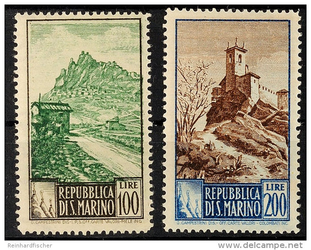 100 U. 200 L. Freimarken Ansichten 1949, Tadellos Postfrisch, Mi. 300.-, Katalog: 421/22 **100 And 200 L.... - Other & Unclassified