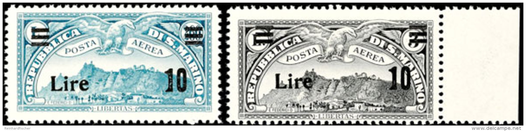 10 L. Auf 2,60 Und 10 L Auf 3 "Flugpostmarken", Flugpost-Ausgabe 1942, Tadellos Postfrisch, Auflage Nur 7.800... - Sonstige & Ohne Zuordnung