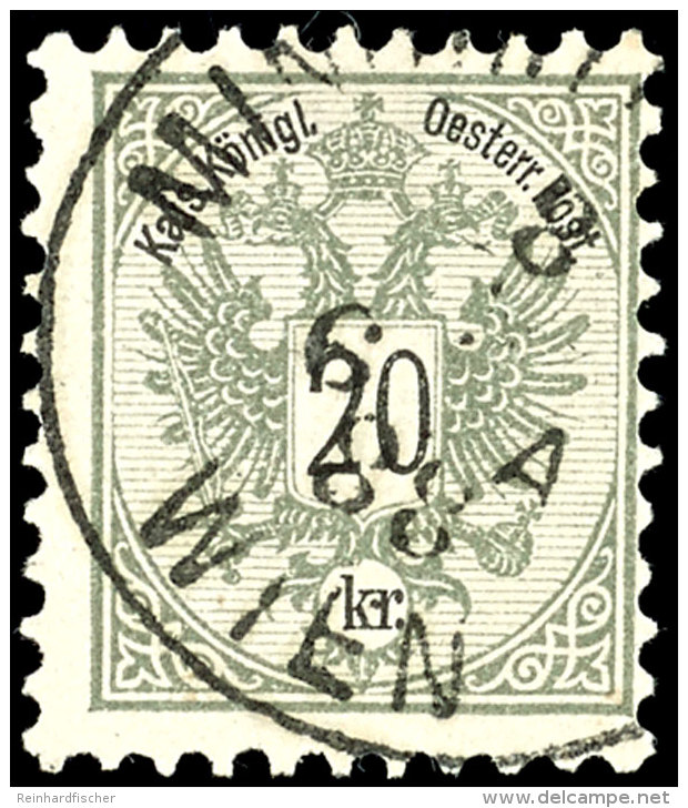 1883, 20 Kr. In D-Z&auml;hnung, Tadellos, Mi. 400,--, Katalog: 48D O1883, 20 Kr. In D-perforation, In Perfect... - Other & Unclassified