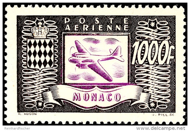 300 Fr. Bis 1.000 Fr. "Flugzeug", Flugpostausgabe 1949, Tadellos Postfrisch, Mi. 200.-, Katalog: 394/96 **300... - Other & Unclassified