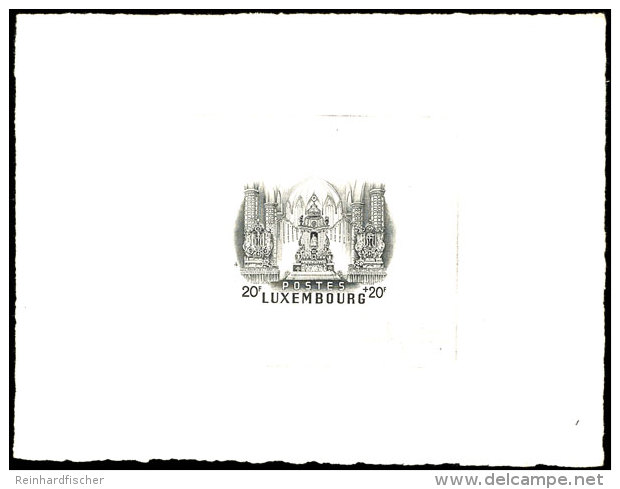 20 Fr. Madonna Von Luxemburg, Probedruck In Schwarz, Format 164 X 124 Mm, Bis Auf Die &Uuml;bertragung Von... - Sonstige & Ohne Zuordnung