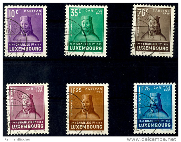 10 C. Bis 1,75 Fr., Kinderhilfe 1935, 6 Werte Kpl. Gestempelt, Mi. 160,-, Katalog: 284/89 O10 C. Till 1, 75... - Other & Unclassified