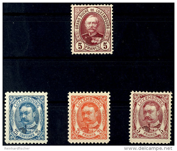 5 Fr. Adolf, 25 C., 2 1/2 Und 5 Fr. Wilhelm IV., Je Ungebraucht, Mi. 220,-, Katalog: 66,76,82/83 *5 Fr. Adolf,... - Sonstige & Ohne Zuordnung