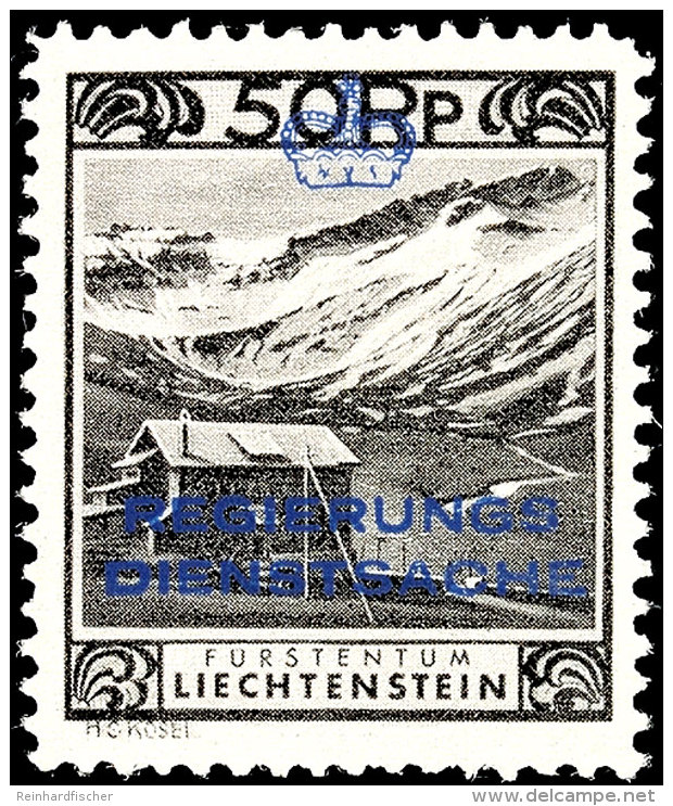 50 Rp. Mit Aufdruck, Gez. L 11&frac12;, Postfrisch, Sign. Z (Zumstein), Mi. 650,-, Katalog: 6B **50 Rp. With... - Sonstige & Ohne Zuordnung