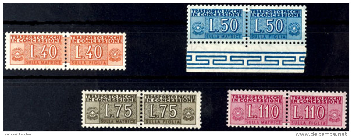 Paketzustellung 1955, Kpl. Satz, Nr. 8 Minimale Gummifreie Stelle, Sonst Tadellos Postfrischer Satz, Mi. 950,--,... - Ohne Zuordnung