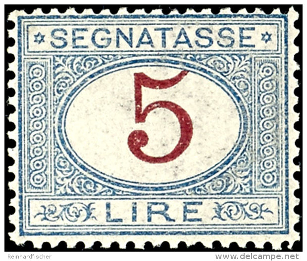 1874, 5 Lire Tadellos Postfrisch, Der Michelwert Von 400,-- Gilt F&uuml;r Falz! Sassonne = 750,--, Katalog: 13... - Unclassified