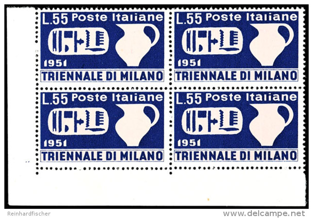 20 U. 55 L. Triennale Von Mailand, Postfrische 4er-Blocks Aus Bogenecken, Mi. 240,-, Katalog: 839/40 **20 And... - Non Classés