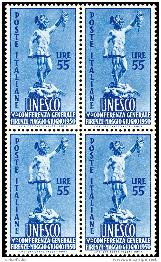 20 U. 55 L. UNESCO, Postfrische 4er-Blocks, Mi. 320,-, Katalog: 791/92 **20 And 55 L. UNESCO, Mint Never Hinged... - Unclassified