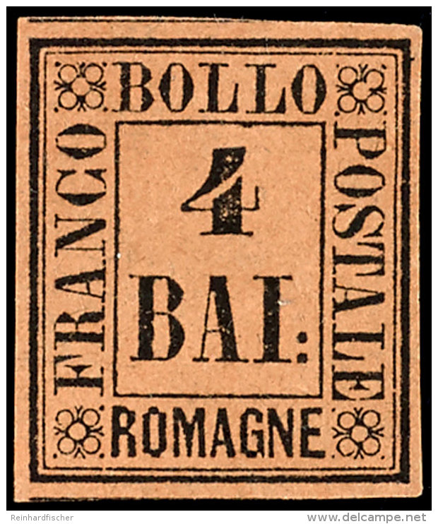 4 Baj. Schwarz Auf Rotbraun, Allseits Breitrandig, Farbfrisch, Ungebraucht, Gepr. B&uuml;hler, Mi. 600,-., Katalog:... - Romagna