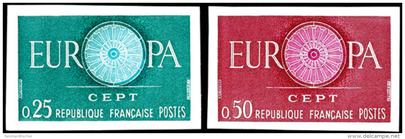 1960, 0,25 Und 0,50 Fr. Europamarken, Abart "ungez&auml;hnt", Tadellos Postfrisch, Maury 165.-, Katalog: 1318/19U... - Other & Unclassified