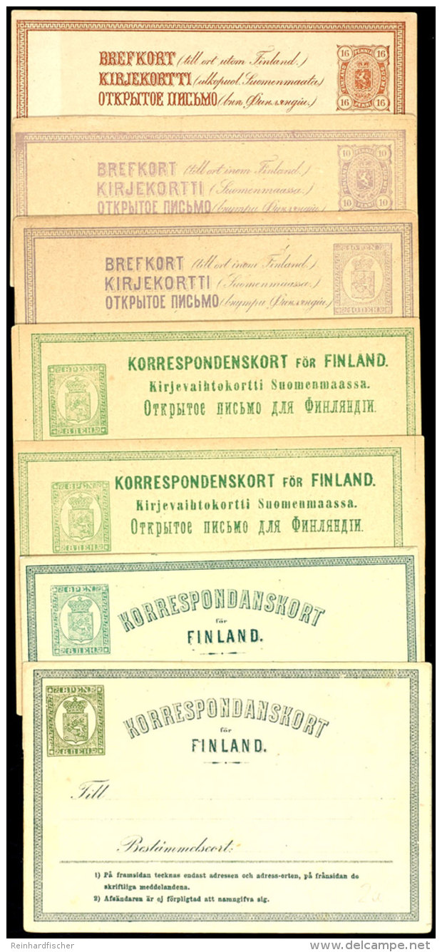 8, 10 Und 16 P., 7 Versch. Ungebraucht Ganzsachenkarten, Katalog: Ex P2/10 GA*8, 10 And 16 P., 7 Various Unused... - Sonstige & Ohne Zuordnung