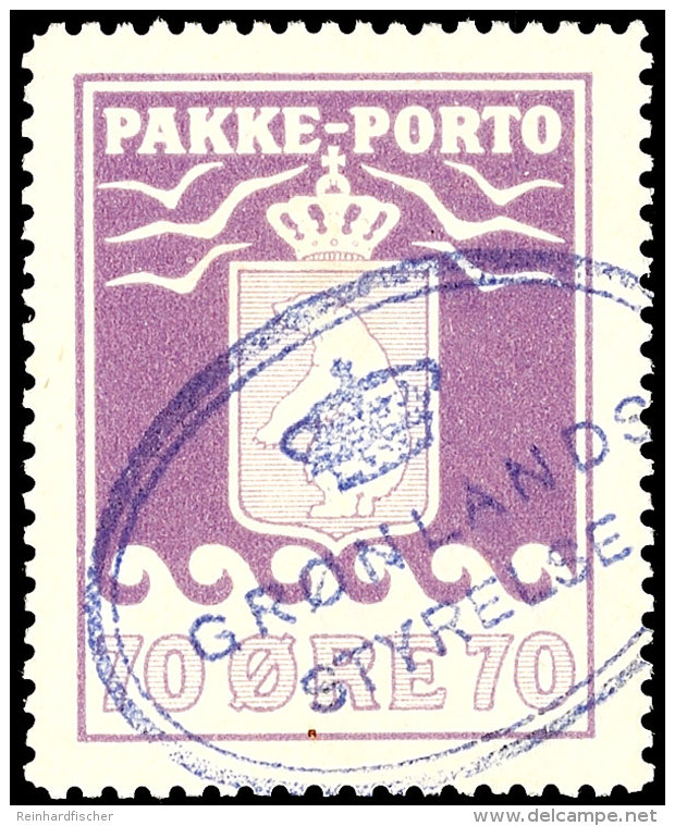 70 Oere Paketpostmarke, Tiefrotviolett, Tadellos Gestempelt "Gr&ouml;nlands Styrelse", Facit 290.-, Katalog: 13... - Other & Unclassified