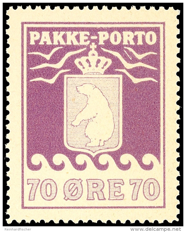 70 Oere Paketpostmarke, Tiefrotviolett, Plattenfehler Feld 7 "Pfeil Zwischen Der Mittleren Und Oberen Rechten... - Other & Unclassified