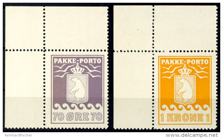 70 &Ouml;re Und 1 Kr., Je Linke Obere Bogenecke Postfrisch, Mi. 130,-, Katalog: 13/14 **70 &deg;re And 1 Kr.,... - Other & Unclassified