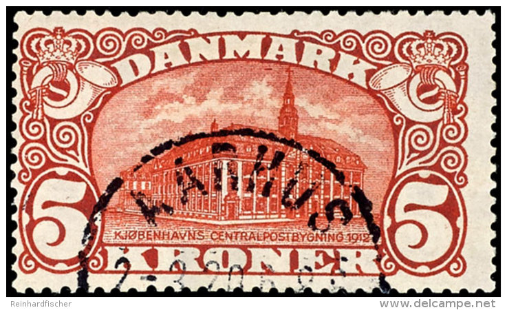 5 Kr. Hauptpost, Plattenfehler. "Farbstrich Unter Zweitem A Von Danmark", Feld 41, Gestempelt, Katalog: 81Pf O5... - Sonstige & Ohne Zuordnung