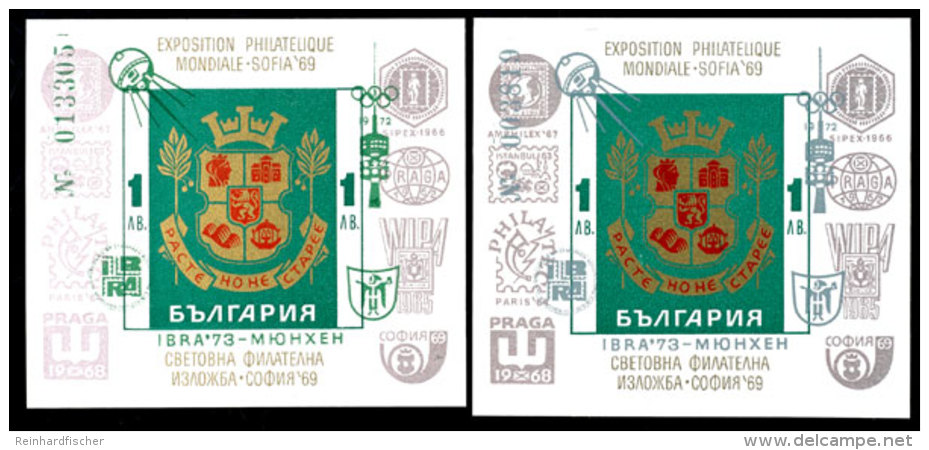 1973, IBRA'73-Blockpaar, Tadellos Postfrisch, Mi. 250,--, Katalog: Bl. 40/41 **1973, IBRA'73 Souvenir Sheet... - Bulgarien