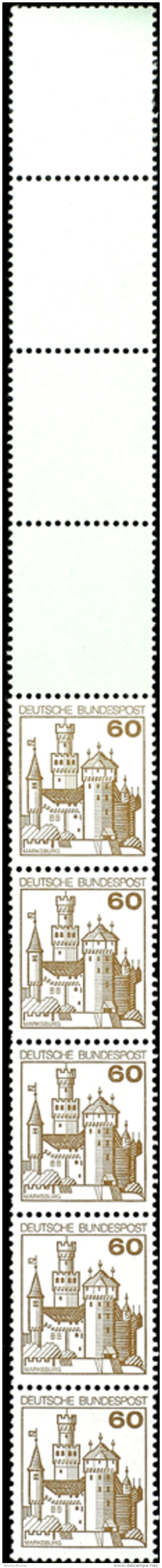 60 Pfg. B&amp;S In FEHLFARBE Olivbraun (&auml;hnlich Der 30 Pfg.), Rollenende 5+4, Eine Von Der Bundesdruckerei... - Sonstige & Ohne Zuordnung