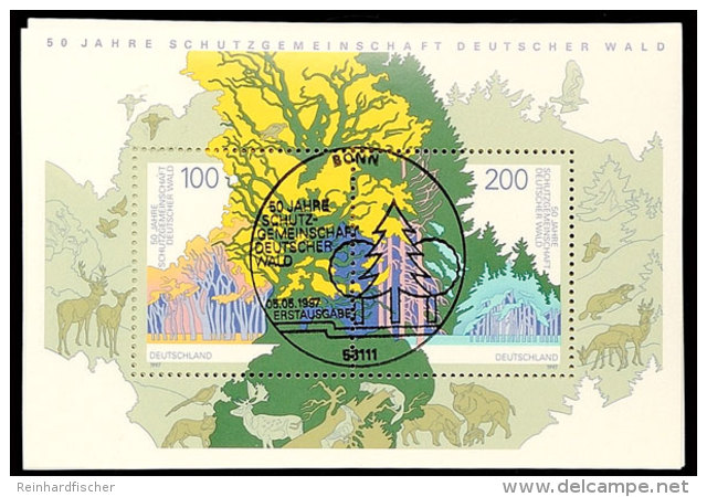 1997, Block-Ausgabe "Schutzgemeinschaft Deutscher Wald", 50 St&uuml;ck Mit ESST BONN, Mi. 210.-, Katalog: Bl.38(50)... - Sonstige & Ohne Zuordnung