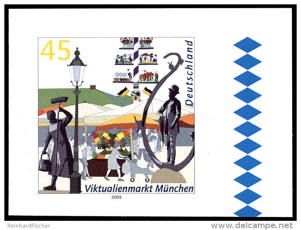 2004, 45 Cent Viktualienmarkt Aus Markenheftchen Mit Heftchenrand, Fehldruck Auf Der F&uuml;r Den Heftchendeckel... - Other & Unclassified
