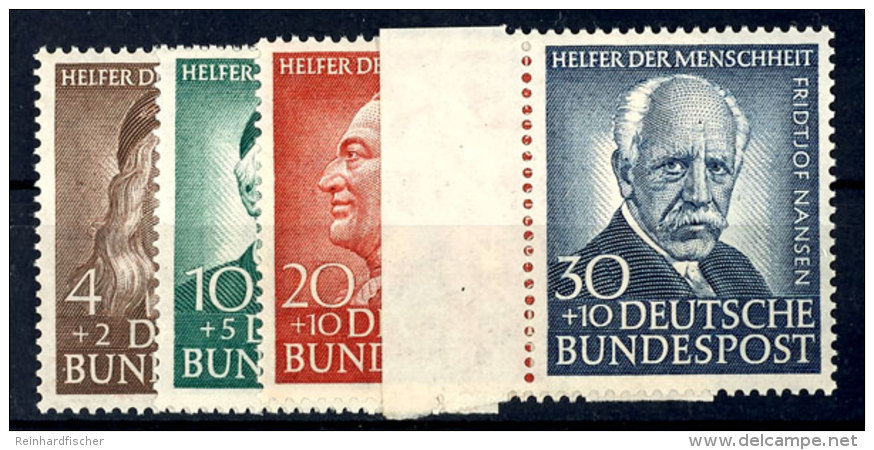 4+2 Bis 30+10 Pf Helfer 1953 Komplett Tadellos Postfrisch, Mi. 90,-, Katalog: 173/76 **4 2 Till 30 10 Pf Helper... - Sonstige & Ohne Zuordnung