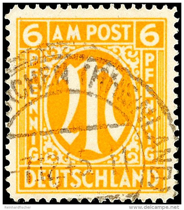 6 Pfg AM-Post, G-Z&auml;hnung, Gestempeltes Bedarfsst&uuml;ck, Gepr. Hettler BPP, Mi.130.-, Katalog: 13G O6 Pfg... - Other & Unclassified