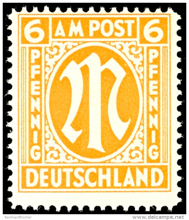 1945, AM-Post 6 Pf. In Besserer Variante, Tadellos, Fotokurzbefund A. Schlegel BPP, Mi. 200,-- Attest/Certificate:... - Sonstige & Ohne Zuordnung