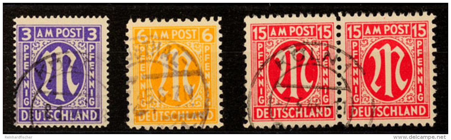 Mi. 10G, 20Ax Und Waager. Paar Mi. 24C, Je Tadellos, Gest., Gepr. Hettler BPP, Mi. 300,-, Katalog: 10G,u.a.... - Sonstige & Ohne Zuordnung