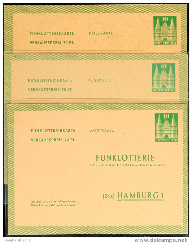 Funklotterie, Dabei FP 2 In Variante S&auml;misch Und Rahmfarben, Alle 3 GSK Tadellos Ungebraucht, Mi. 210,- Euro,... - Sonstige & Ohne Zuordnung