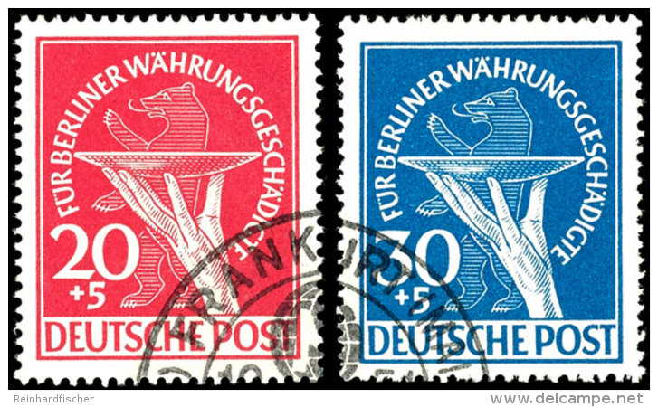 1949, "W&auml;hrungsgesch&auml;digte" 20 Und 30 Pf. Je Tadellos Mit Frankfurter Eck-SSt., Gepr. Schlegel BPP, Mi.... - Other & Unclassified