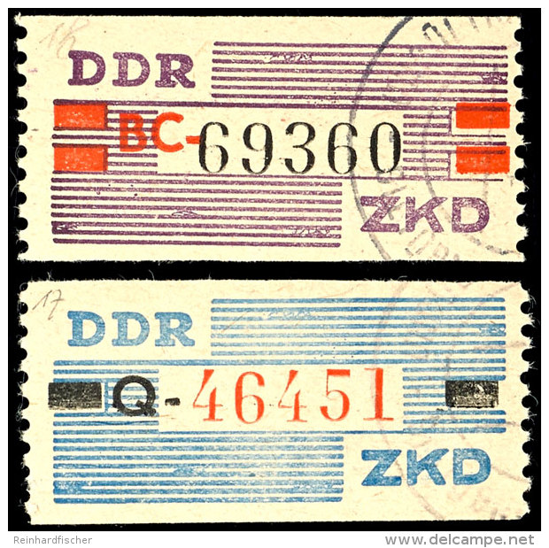 1960, Billets Mit "ung&uuml;ltig"-Stempeln, Tadellos, Mi. 120,--, Katalog: III, IV O1960, Billets With... - Sonstige & Ohne Zuordnung