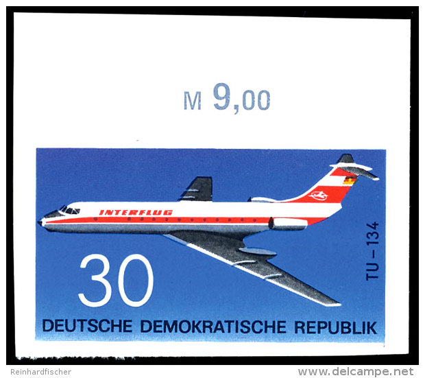 20-50 Pfg Flugzeuge Komplett Als Geschnittene Phasendrucke, Die 30 Pfg Mit Oberrand, Tadellos Postfrisch, Nicht... - Sonstige & Ohne Zuordnung