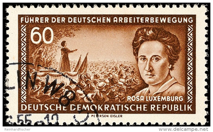 60 Pfg Rosa Luxemburg, Wz. 2XI, Gestempelt - Philatelistische Entwertung, Gepr. Sch&ouml;nherr BPP, Mi. F&uuml;r... - Sonstige & Ohne Zuordnung