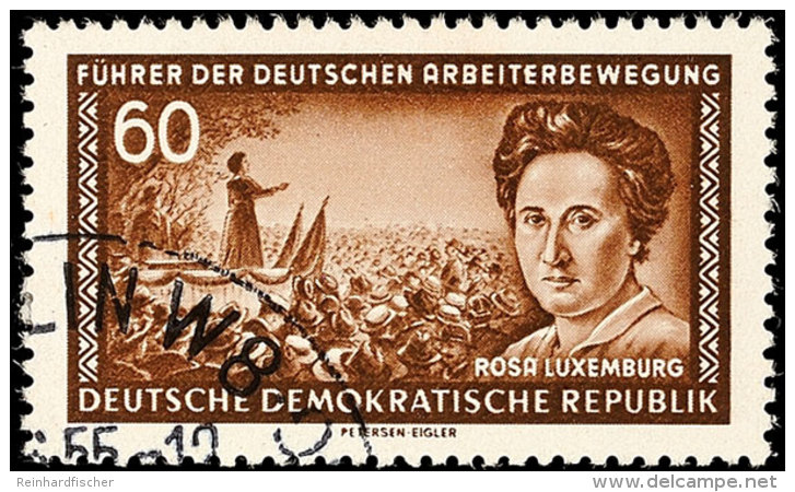 60 Pfg Rosa Luxemburg, Wz. 2XI, Gestempelt - Philatelistische Entwertung, Gepr. Sch&ouml;nherr BPP, Mi. F&uuml;r... - Other & Unclassified