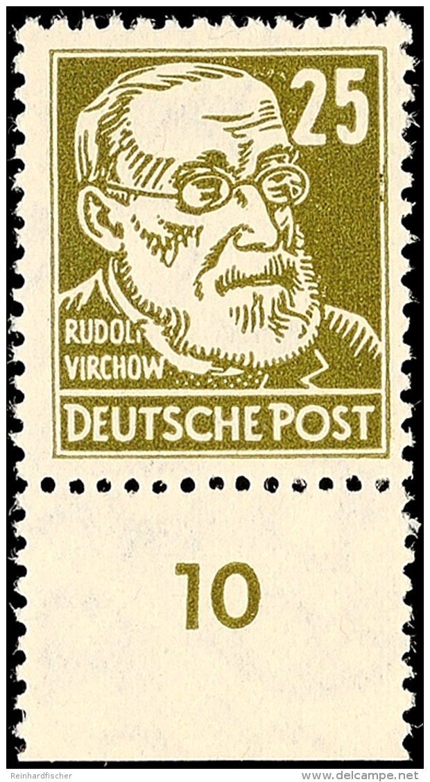 25 Pfg Virchow, Grauoliv, Gew&ouml;hnliches Papier, Wz. 2 X I, Tadellos Postfrisch, Gepr. Weigelt BPP, Mi. 200.-,... - Other & Unclassified