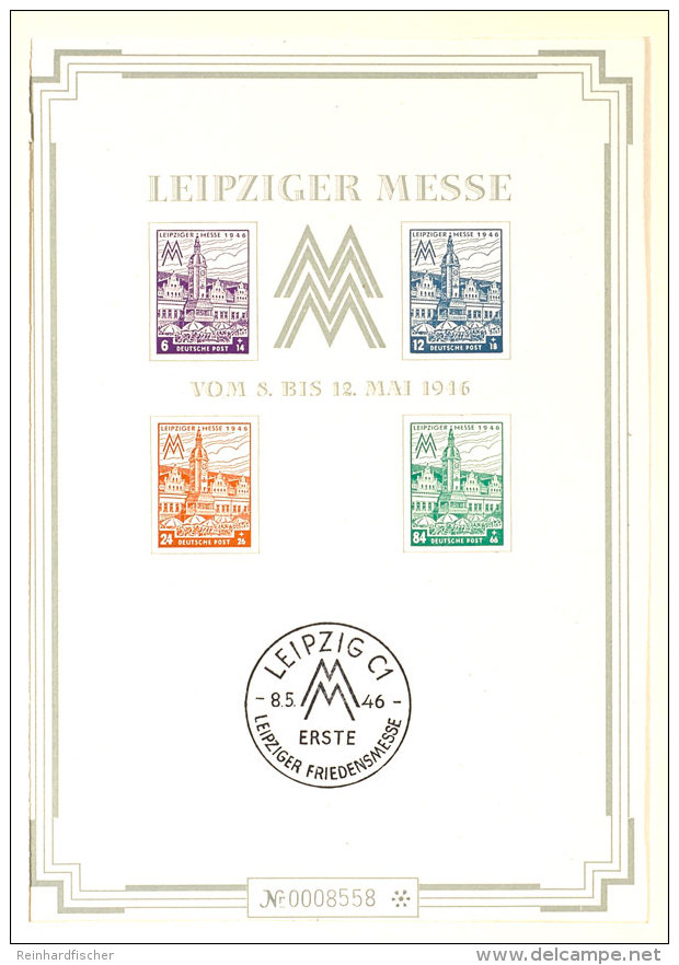 1946, Messe-Grossblock (*) Wie Verausgabt, Tadellos, Schutzumschlag Nicht Berechnet, Da Aufgetrennt, Mi. 500,--,... - Other & Unclassified