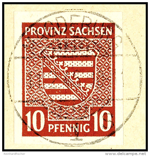 10 Pfg Wappen, Gestempelt "MAGDEBURG 1 S" Auf Luxusbriefst&uuml;ck, Fotobefund Schulz BPP (2015): "einwandfrei",... - Sonstige & Ohne Zuordnung