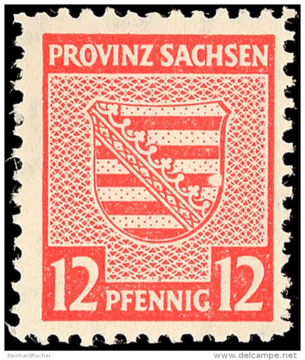 12 Pf. Rosarot, A-Z&auml;hnung, Mit Plattenfehler II, Postfrisch, Gepr. Str&ouml;h BPP, Mi. 300.- (ohne Aufschlag... - Other & Unclassified