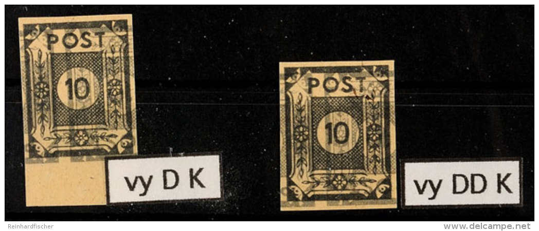 10 Pf. Grau, Mi. 52vyDK Und 52vyDDK, Je Tadellos Postfrisch, Gepr. Str&ouml;h BPP, Mi. 330.-, Katalog: 52vyDK,DDK... - Other & Unclassified