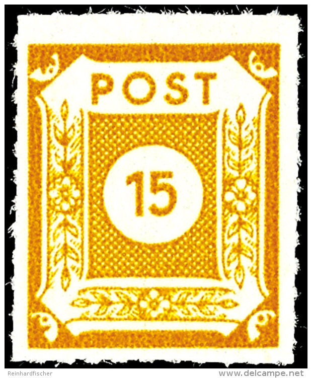 15 Pf. Gelbocker, Loschwitz-Durchstich, Tadellos Postfrisch, Gepr. Str&ouml;h BPP, Mi. 600.-, Katalog: 47Gb... - Other & Unclassified