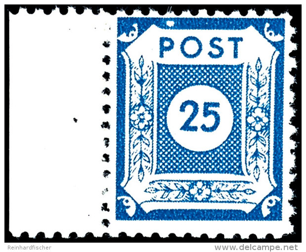 25 Pfg Ziffern, Postmeistertrennung Klotzsche 10 3/4 - 11, Plattenfehler V, Tadellos Postfrisch, Fotobefund Kunz... - Other & Unclassified