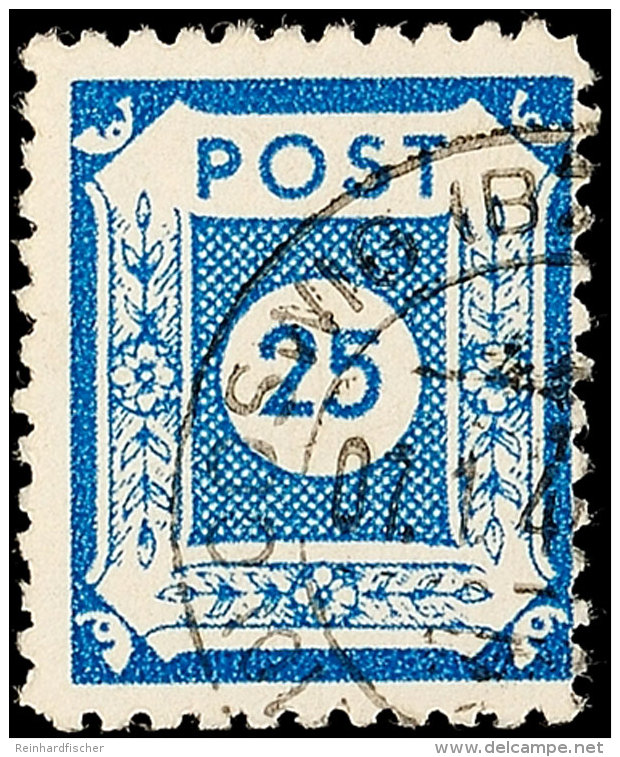 25 Pf. Blau, Durchstich Klotzsche, Tadellos Gestempelt, Gepr. Str&ouml;h BPP, Mi. 400.-, Katalog: 49F O25 Pf.... - Other & Unclassified