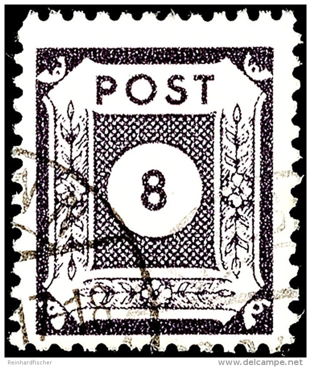 8 Pf. Schwarzviolett, Gez. Coswig DIII, Tadellos Gestempelt, Gepr. Str&ouml;h BPP, Mi. 500.-, Katalog: 44DIIIb... - Other & Unclassified