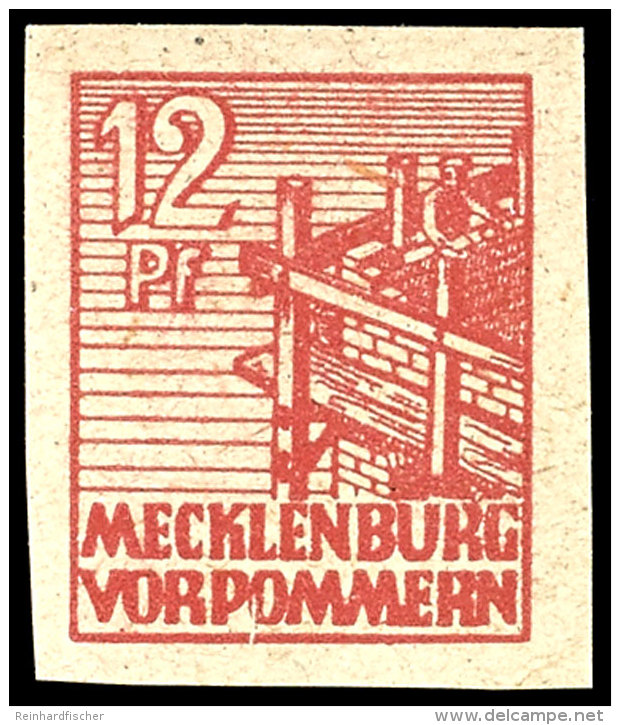 12 Pfg Braunrot, Ungez&auml;hnt, Tadellos Postfrisch, Fotoattestkopie Kramp BPP F&uuml;r Ehemaliges Paar, Mi. 500.-... - Other & Unclassified