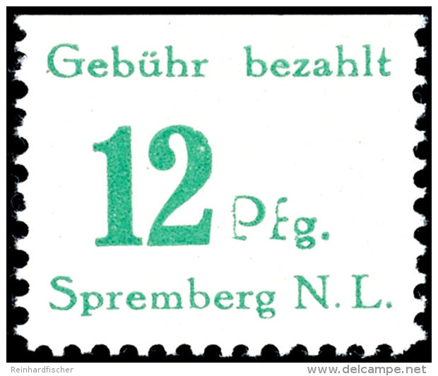 12 Pf. Gelblichgr&uuml;n, "enger Abstand Zwischen 12 Und Pfg.", Postfrisch, Mi. 250,-, Katalog: 24AXIII **12... - Spremberg