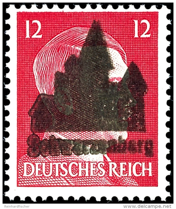 10 Pf. Und 12 Pf. Stahlstichmarken, Aufdrucktype II, Tadellos Postfrisch, Sign Sturm, Katalog: 24/25II **10 Pf.... - Schwarzenberg (Erzgeb.)