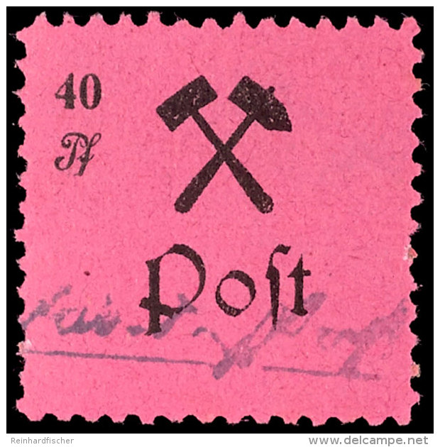 40 Pf. Schwarz A. Rosalila, Tadellos Postfrisch, Gepr. Kunz BPP, Katalog: 27b **40 Pf. Black On Rose Lilac, In... - Grossräschen