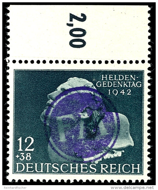 12+38 Pf. Heldengedenktag Mit Petschaftsaufdruck, Postfrisch, Sign. Sturm, Katalog: DR812 **12 38 Pf. Heros... - Fredersdorf-Vogelsdorf