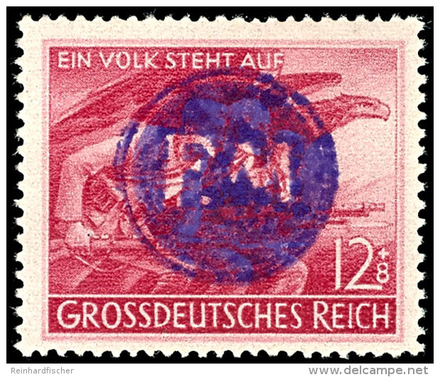 12 Pf. Volkssturm Mit Petschaftsaufdruck, Postfrisch, Sign. Droese, Katalog: 26 **12 Pf. People's Army With... - Fredersdorf-Vogelsdorf